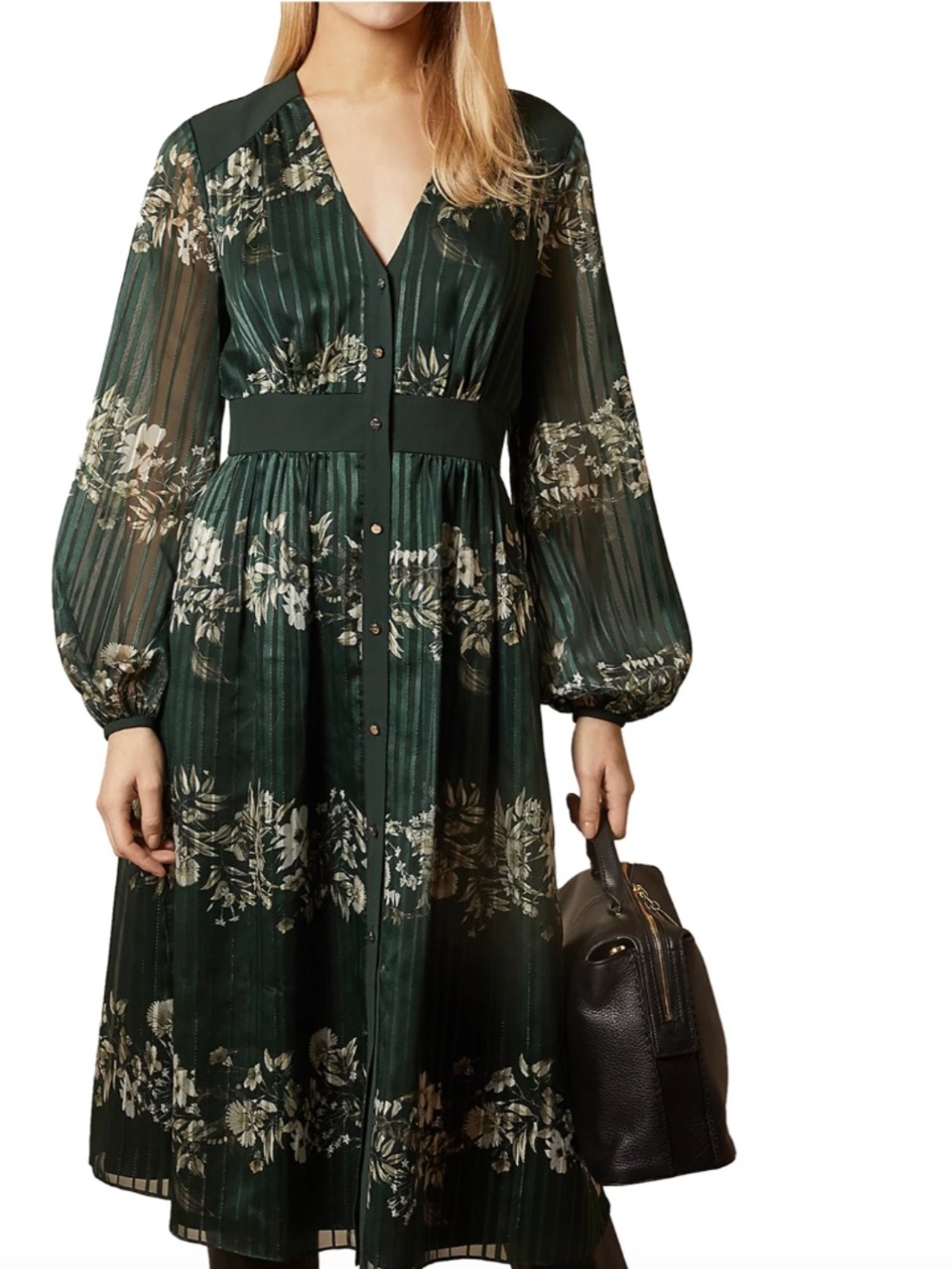 Ted Baker Delyla Meadow-Print Midi Dress - 3 🌟